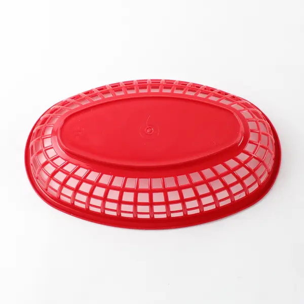 Lot of 12 Red Plastic Fast Food Serving Baskets Restaurant Supply