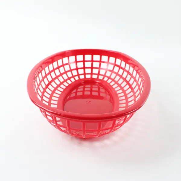 Lot of 12 Red Plastic Fast Food Serving Baskets Restaurant Supply