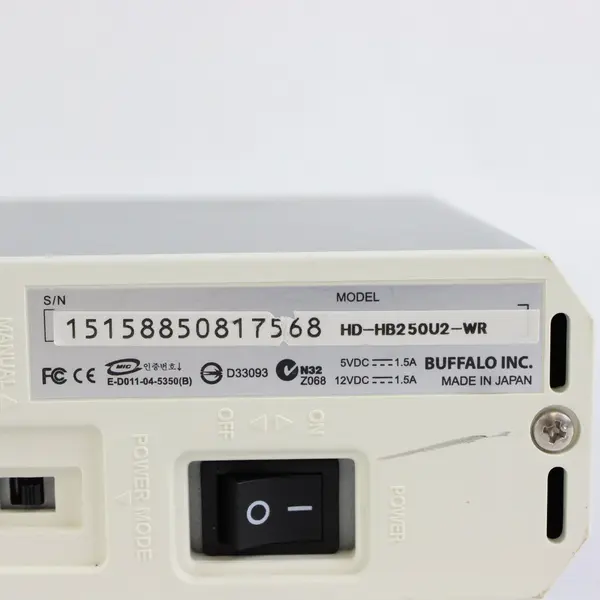 Buffalo DriveStation HD-HB250U2-WR 250GB External Hard Drive USB 2.0