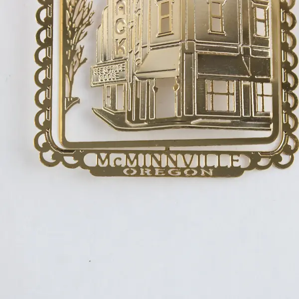 9th Edition Mack Theater McMinnville OR Ornament Boxed 24K Gold Finish Brass