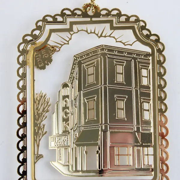 9th Edition Mack Theater McMinnville OR Ornament Boxed 24K Gold Finish Brass