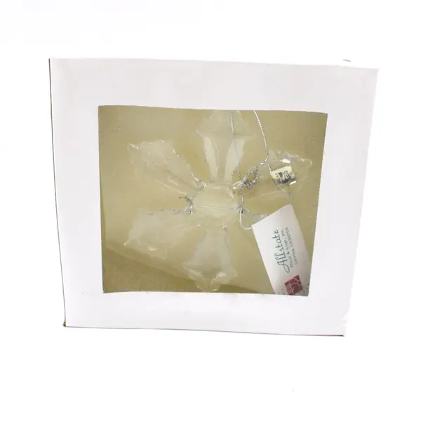 Allstate Clear Glass Snowflake Christmas Ornament