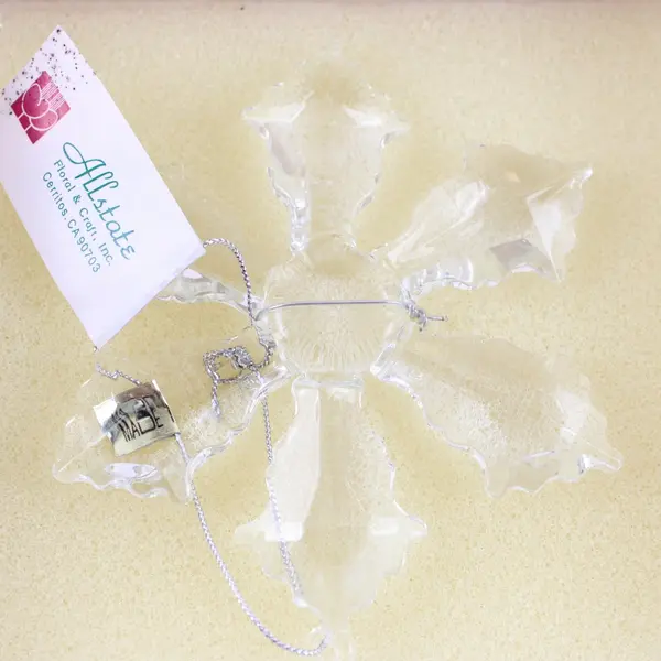Allstate Clear Glass Snowflake Christmas Ornament