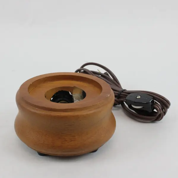 5 Inch Brown Round Lighted Display Base for Collectibles Figurines Bard's