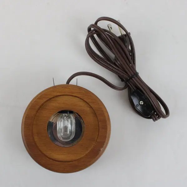 5 Inch Brown Round Lighted Display Base for Collectibles Figurines Bard's