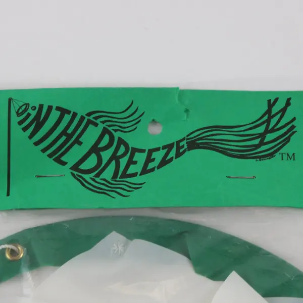 In the Breeze 10in Windsock Green Yellow White Outdoor Garden Decor