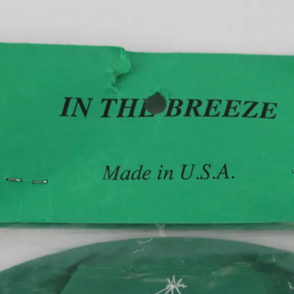 In the Breeze 10in Windsock Green Yellow White Outdoor Garden Decor
