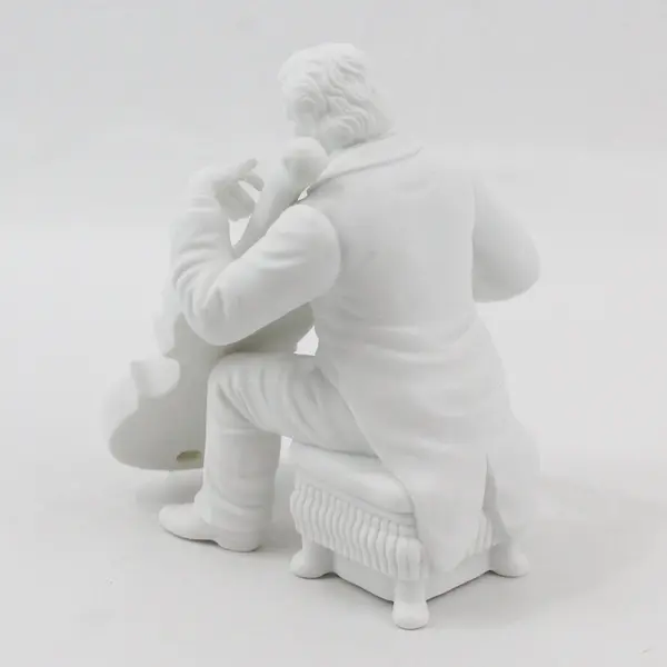 Dept 56 Winter Silhouette Christmas Concerto Cellist White Porcelain Figurine