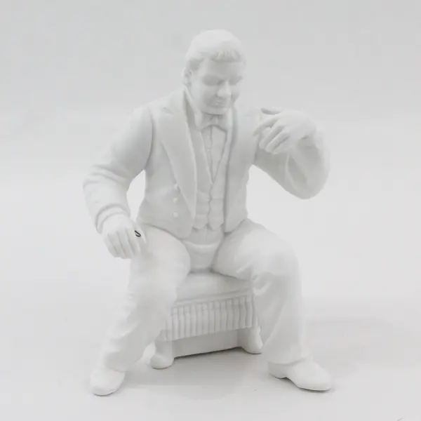 Dept 56 Winter Silhouette Christmas Concerto Cellist White Porcelain Figurine