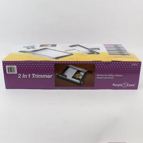 Purple Cows 2-in-1 Photo Paper Trimmer Craft School Tool 1040C