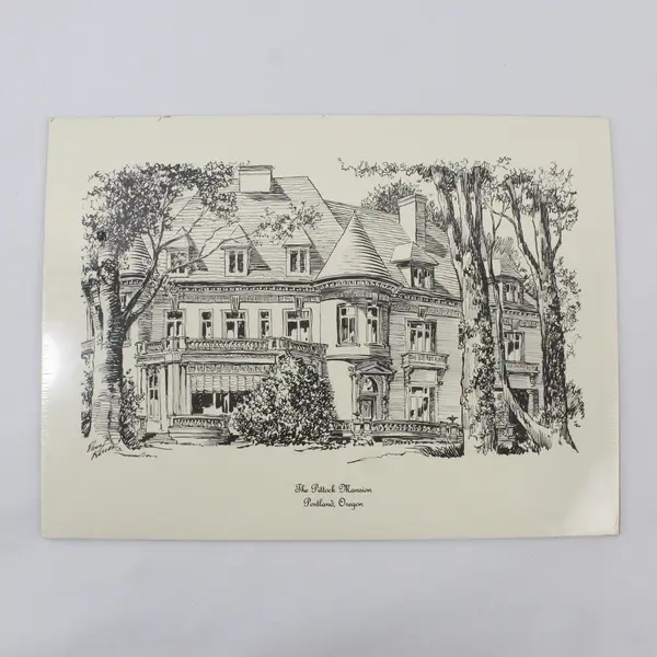 VTG Paul Keller Lithograph Pittock Mansion Portland Oregon History