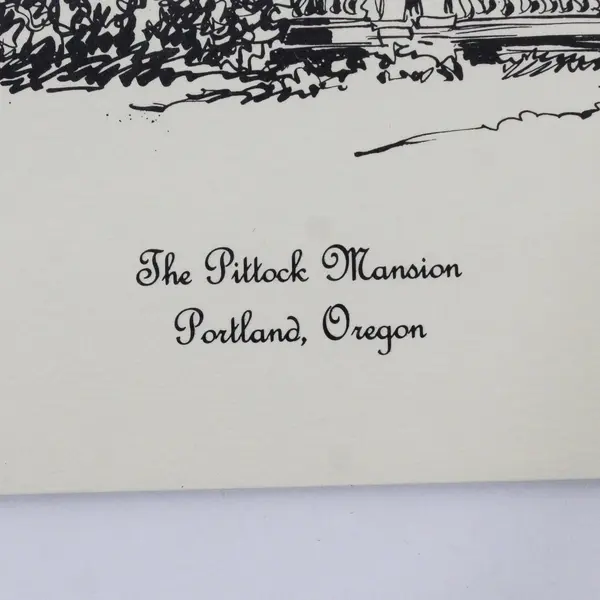 VTG Paul Keller Lithograph Pittock Mansion Portland Oregon History