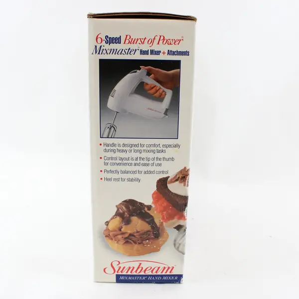 Vintage Sunbeam Mixmaster 2486 200W 6-Speed Hand Mixer Attachments