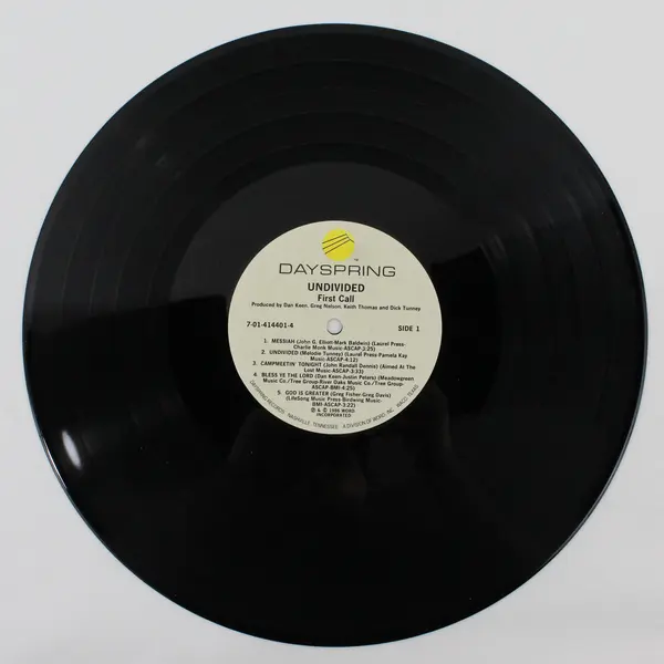 First Call Undivided Dayspring 12" Vinyl LP Gospel Music 1986