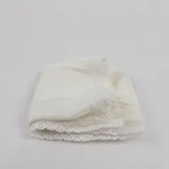 Vintage Off-White Lace Trim Handkerchief