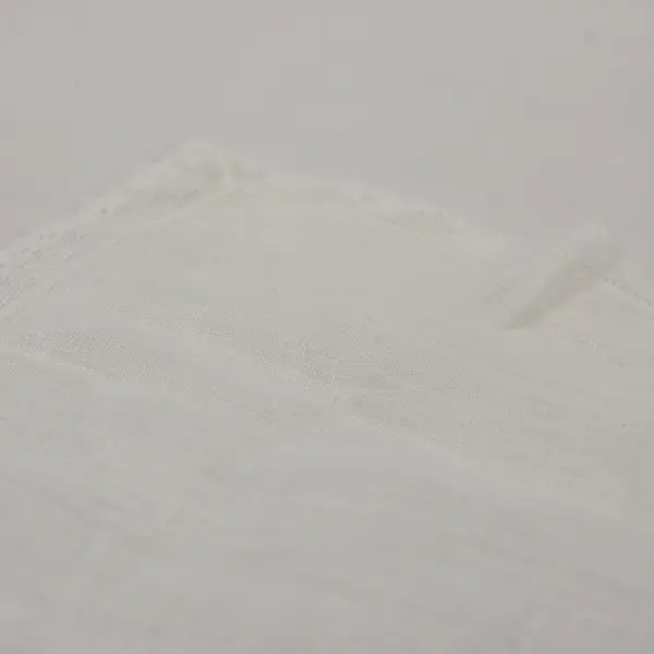 Vintage Off-White Lace Trim Handkerchief