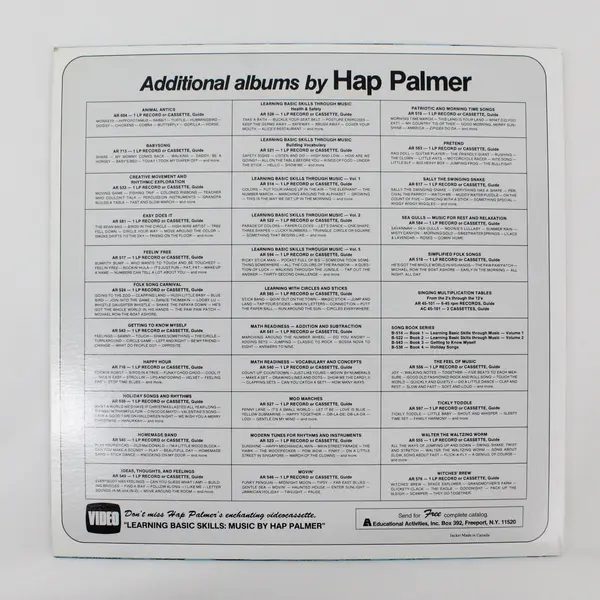 Hap Palmer Getting To Know Myself 12" Vinyl Record