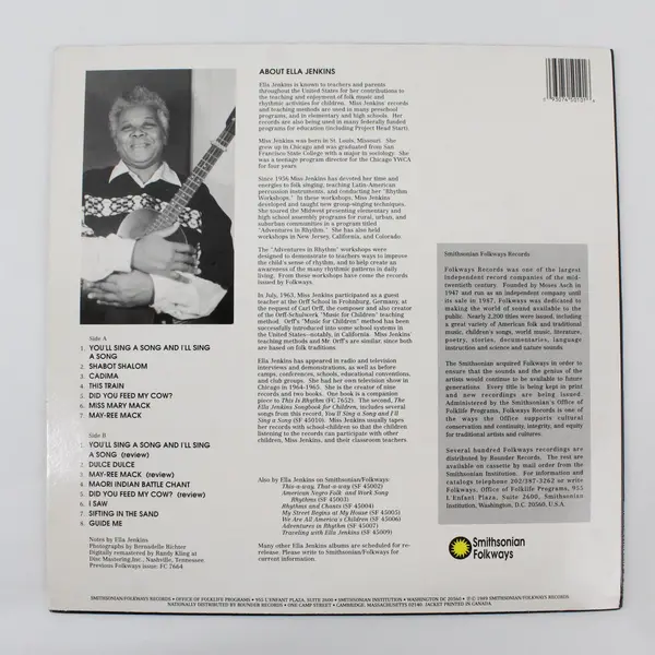 Ella Jenkins You'll Sing a Song and I'll Sing a Song Smithsonian Folkways 12" LP