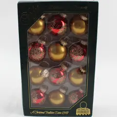 Krebs 12pk  Distinctive Glass Ornaments Snowflake Design Holiday Decor