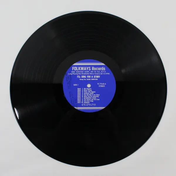 Sam Hinton I'll Sing You A Story Folkways Records FC 7548 12" LP