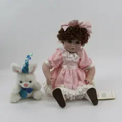 1991 Gorham Amanda Childhood Memories Dolores Valenza Porcelain Doll Bunny's