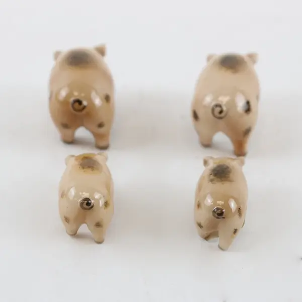 Lot of 4 Department 56 Ceramic Pig Figurines Collectible Decor