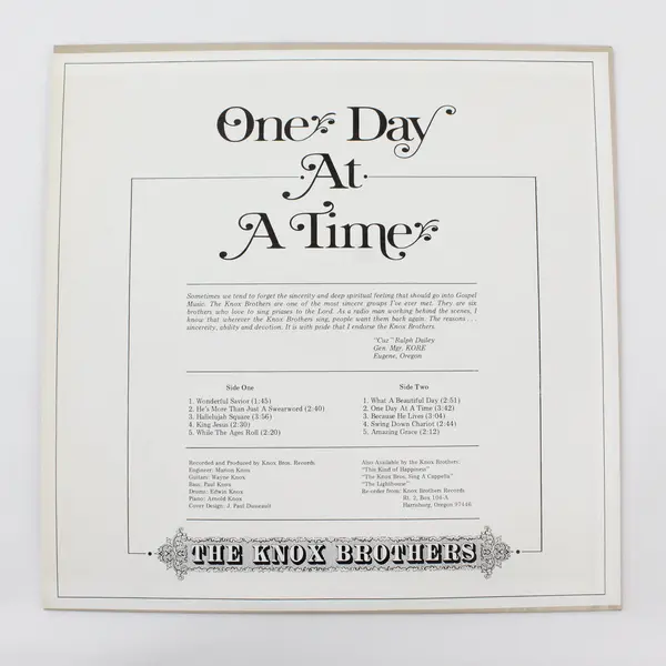 The Knox Brothers One Day At A Time 12" Vinyl LP Record