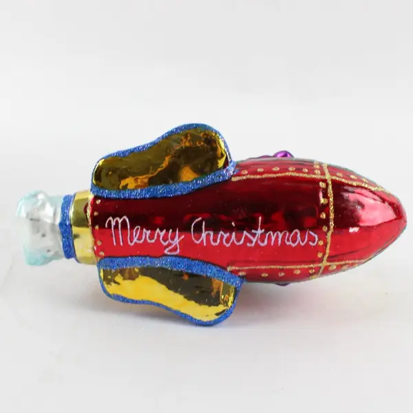Christopher Radko 2001 Sonic Santa Rocket Christmas Ornament Rare