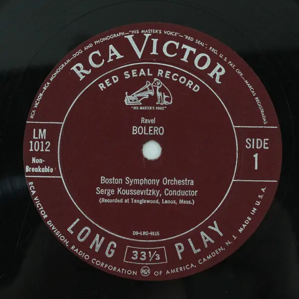 Ravel / Bolero  / Mother Goose Suite  12" Vinyl Record