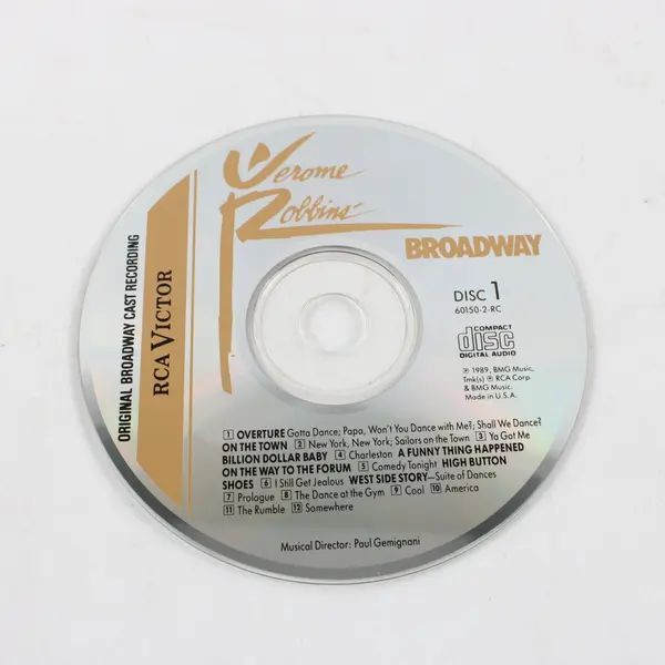 Jerome Robbins' Broadway CD Original Broadway Cast Paul Gemignani RCA 1989