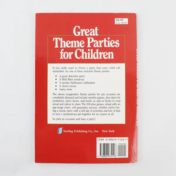 Vintage 1992 Great Theme Parties for Children Compiled by Irene N Watts PB Good