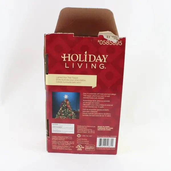 Holiday Living Lighted Star Tree Topper Christmas Model 5200
