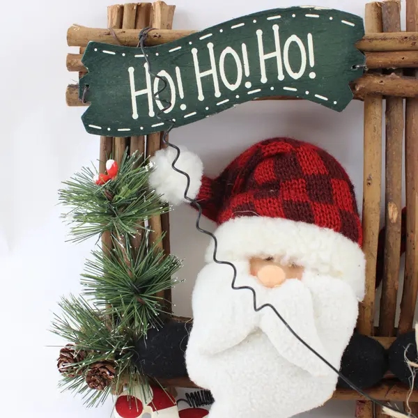 Prima Creations Christmas Rustic Wall Hanging Trio Santa Heads Decor