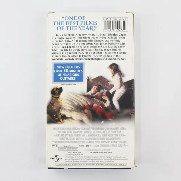 The Family Man 2001 VHS Tape Special Edition Nicolas Cage & Téa Leoni 