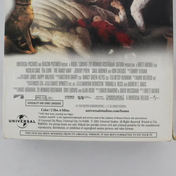 The Family Man 2001 VHS Tape Special Edition Nicolas Cage & Téa Leoni 