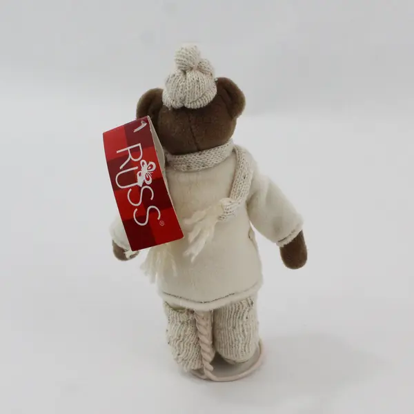Vintage Russ Old World Teddies Handmade Caldwell Teddy Bear 8in w/ Stand