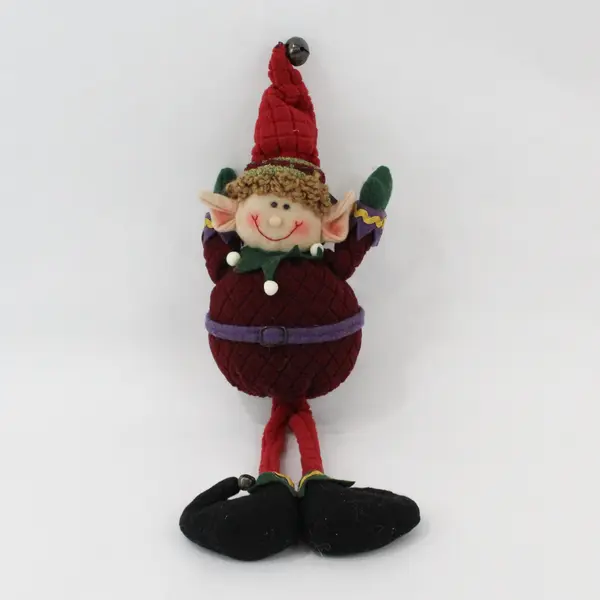 Hanna's Handiworks Plush Christmas Elf Shelf Sitter Weighted Feet 18"