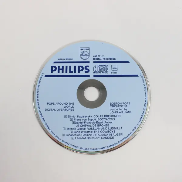 Philips 400 071-2 John Williams Boston Pops Digital Overtures CD 1982
