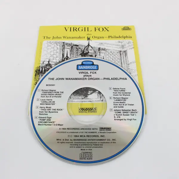 Virgil Fox John Wanamaker Organ Philadelphia CD Classical BCD2501 1964 Rec