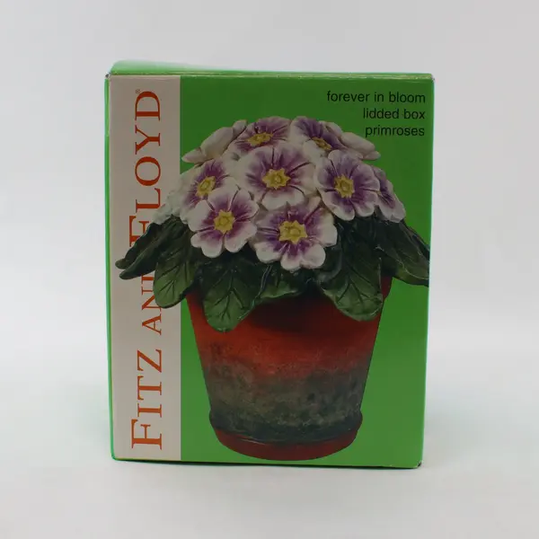 Fitz & Floyd Forever In Bloom Primroses Lidded Box 8 in Porcelain