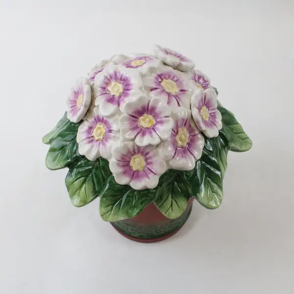 Fitz & Floyd Forever In Bloom Primroses Lidded Box 8 in Porcelain