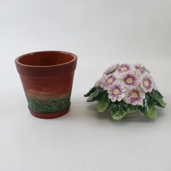 Fitz & Floyd Forever In Bloom Primroses Lidded Box 8 in Porcelain