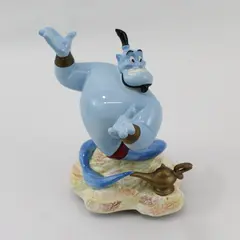 Vintage Disney Aladdin Genie Music Box Ceramic Figurine 1992, Schmid 