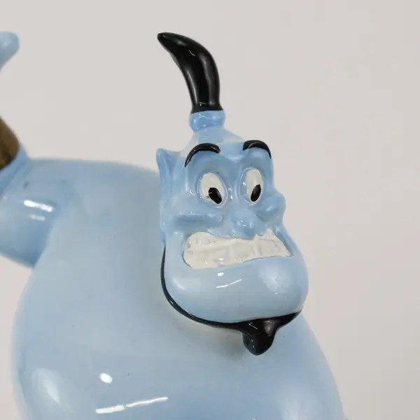 Vintage Disney Aladdin Genie Music Box Ceramic Figurine 1992, Schmid 