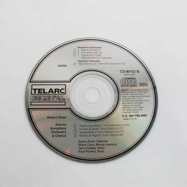 Verdi Requiem Operatic Choruses CD-80152-B Telarc Robert Shaw Atlanta Symphony