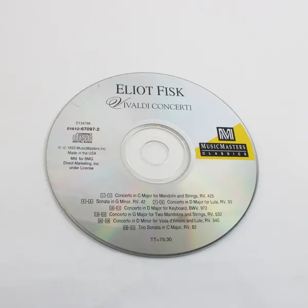 Eliot Fisk Vivaldi Concerti CD MusicMasters Classics D134799 01612-67097-2