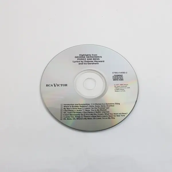 George Gershwin Porgy & Bess Highlights CD RCA Victor Sony Classical