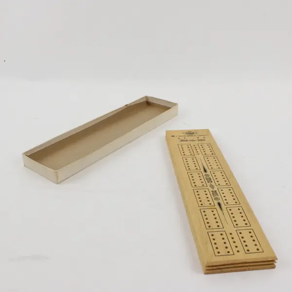 Vintage Milton Bradley E.S. Lowe Cribbage Board 3 Track No Pegs 