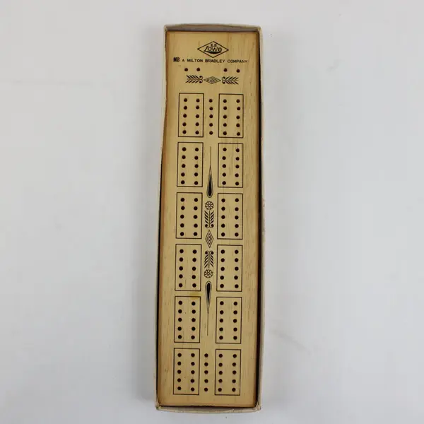 Vintage Milton Bradley E.S. Lowe Cribbage Board 3 Track No Pegs 