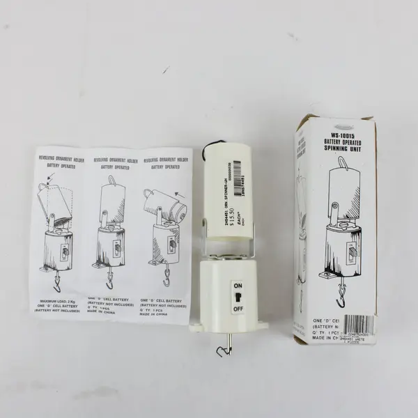 Lite-Works WS-10015 Battery Operated Ornament Holder Spinner w/ Box